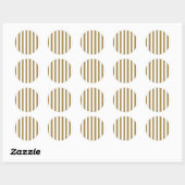 Gold Stripes (2e kleur toevoegen) Ronde Sticker (Vel)