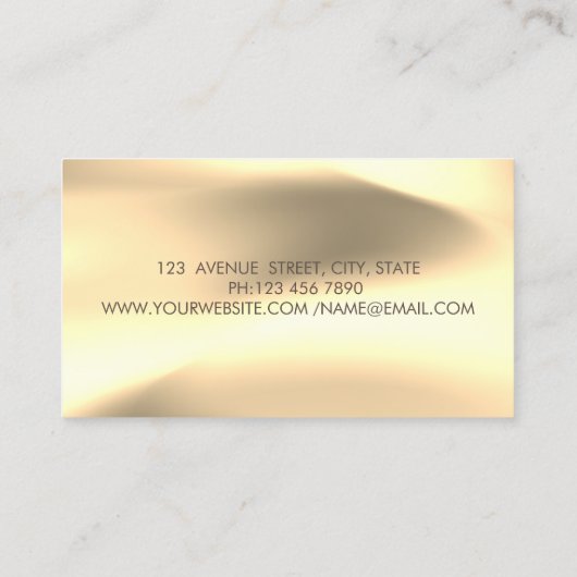 Gold Stripes Diamonds Chic Lotus Gold Visitekaartje (Achterkant)