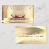 Gold Stripes Diamonds Lotus Gold Visitekaartje (Voorkant / Achterkant)