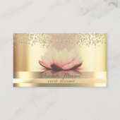 Gold Stripes Diamonds Lotus Gold Visitekaartje (Voorkant)