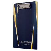 Gold Stripes en blauwe achtergrond Klembord (Links)