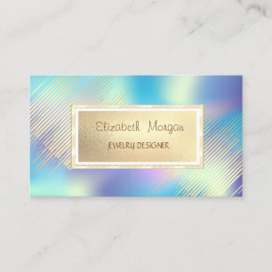 Gold Stripes, Lijst Holographic Jewelry Designer Visitekaartje
