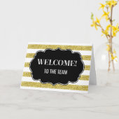 Gold Stripes medewerker Welkom bij het team Kaart (Gele Bloem)