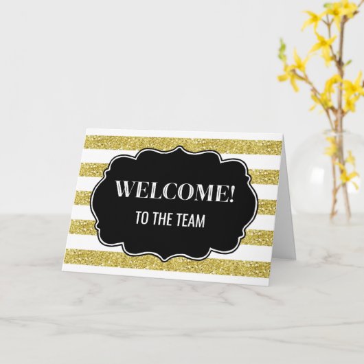 Gold Stripes medewerker Welkom bij het team Kaart (Gele Bloem)