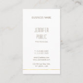 Gold Stripes Modern Minimalistisch design Unieke p Visitekaartje (Achterkant)