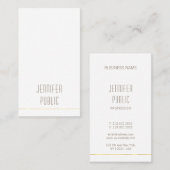 Gold Stripes Modern Minimalistisch design Unieke p Visitekaartje (Voorkant / Achterkant)