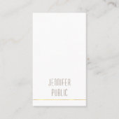 Gold Stripes Modern Minimalistisch design Unieke p Visitekaartje (Voorkant)