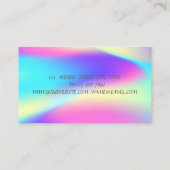 Gold Stripes Ombre Holographic Roos Gold Visitekaartje (Achterkant)