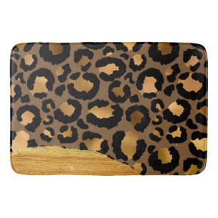 Gold Stripes op Metal Glamor Cheetah Skin Badmat