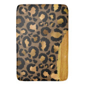 Gold Stripes op Metal Glamor Cheetah Skin Badmat (Voorkant Verticaal)