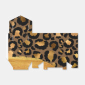 Gold Stripes op Metal Glamor Cheetah Skin Bedankdoosjes (Uitgevouwen)