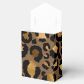 Gold Stripes op Metal Glamor Cheetah Skin Bedankdoosjes (Geopend)