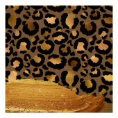 Gold Stripes op Metal Glamor Cheetah Skin Perfect Poster (Voorkant)