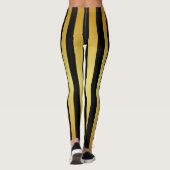 Gold Stripes op uw kleur Leggings (Achterkant)