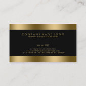 Gold Stripes op zwart Visitekaartje (Achterkant)