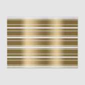 Gold Stripes Pattern - Aangepaste witte achtergron Tissuepapier (Voorkant)