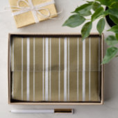 Gold Stripes Pattern - Aangepaste witte achtergron Tissuepapier (Geschenk)