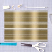 Gold Stripes Pattern - Aangepaste witte achtergron Tissuepapier (Craft)