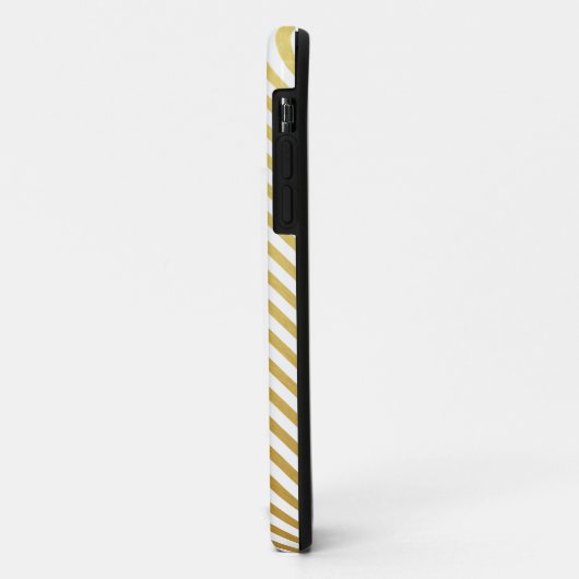 Gold Stripes Pattern iPhone Case (Achterkant/links)
