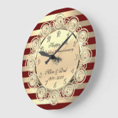 Gold Stripes, Red Diamonds 50th Wedding Jubileum Grote Klok (Hoek)