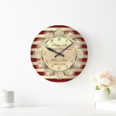 Gold Stripes, Red Diamonds 50th Wedding Jubileum Grote Klok (Huis)
