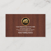 Gold Stripes Roller Paint Home Painter Visitekaartje (Achterkant)