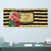 Gold Stripes Roos Flower Banner van JoSunshine (Beurs)