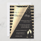 Gold Stripes, Stars Lights Company kerstparty Kaart (Voorkant)