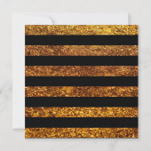 Gold Stripes, striped Pattern, Lines, Baby shower Kaart (Achterkant)
