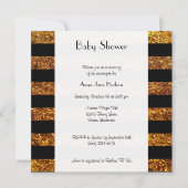 Gold Stripes, striped Pattern, Lines, Baby shower Kaart (Voorkant)