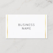 Gold Stripes — witte, moderne legant Visitekaartje (Voorkant)