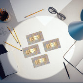 Gold Strokes Beauty Shop Pastel Smoky Marble Visitekaartje