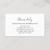 Gold Strokes Beauty Shop Pastel Smoky Marble Visitekaartje (Achterkant)