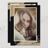 Gold Strokes Black Model Actor 3 Photo Comp Kaart (Voorkant / Achterkant)