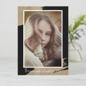 Gold Strokes Black Model Actor 3 Photo Comp Kaart (Staand voorkant)