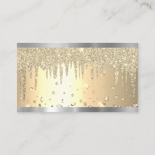 Gold Strokes Marble Beauty Shop Roos Spa Makeup Visitekaartje (Achterkant)