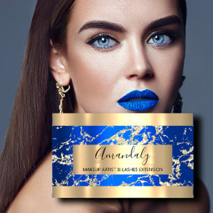 Gold Strokes Royal Blue Beauty Shop Visitekaartje