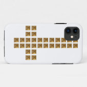 Gold Studted Inverted Cross Case-Mate iPhone Case (Achterkant (horizontaal))