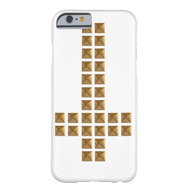Gold Studted Inverted Cross Case-Mate iPhone Case (Achterkant)