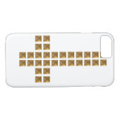 Gold Studted Inverted Cross Case-Mate iPhone Case (Achterkant (Horizontaal))