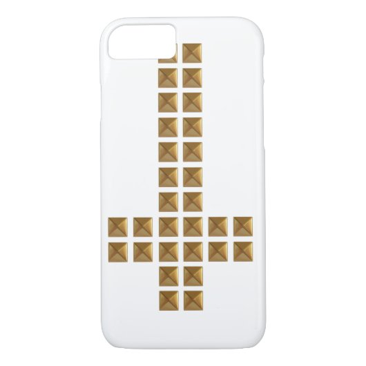 Gold Studted Inverted Cross Case-Mate iPhone Case (Achterkant)