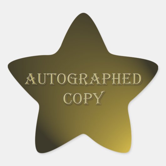 Gold Style AutoGraphics Copy Author Sticker (Voorkant)