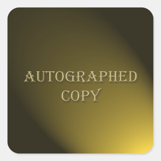 Gold Style AutoGraphics Copy Author Sticker (Voorkant)