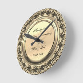 Gold Stylish Diamond 50th Wedding Jubileum Ronde Klok (Hoek)