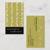 Gold Stylish Stippen and Straw Visitekaartjes (Voorkant / Achterkant)