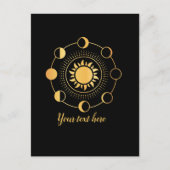 Gold Sun- en Moon-fasen  Briefkaart (Voorkant)