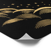 Gold Sun en Moon Tarot Card Weddenschap Welkomstte Poster (Hoek)