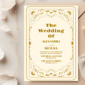 Gold Sun en Moon Tarot Kaart Wedding