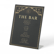 Gold Sun en Moon Tarot Kaart Wedding Bar Menu