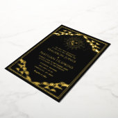 Gold Sun en Moon Tarot Kaart Wedding Invitation (Gedraaid)